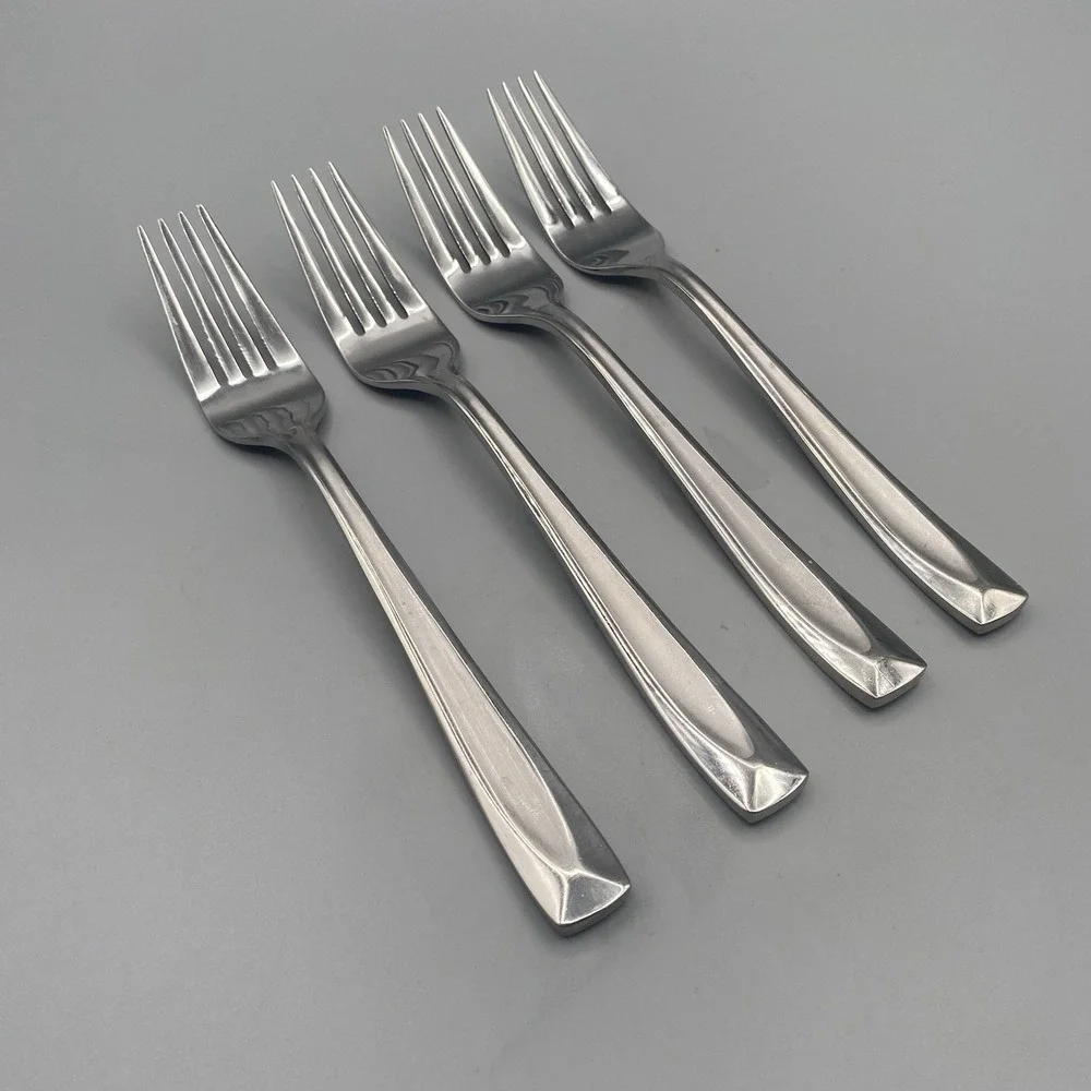 Oneida SATIN LINCOLN Dinner Forks 4pcs Stainless Flatware Replacement